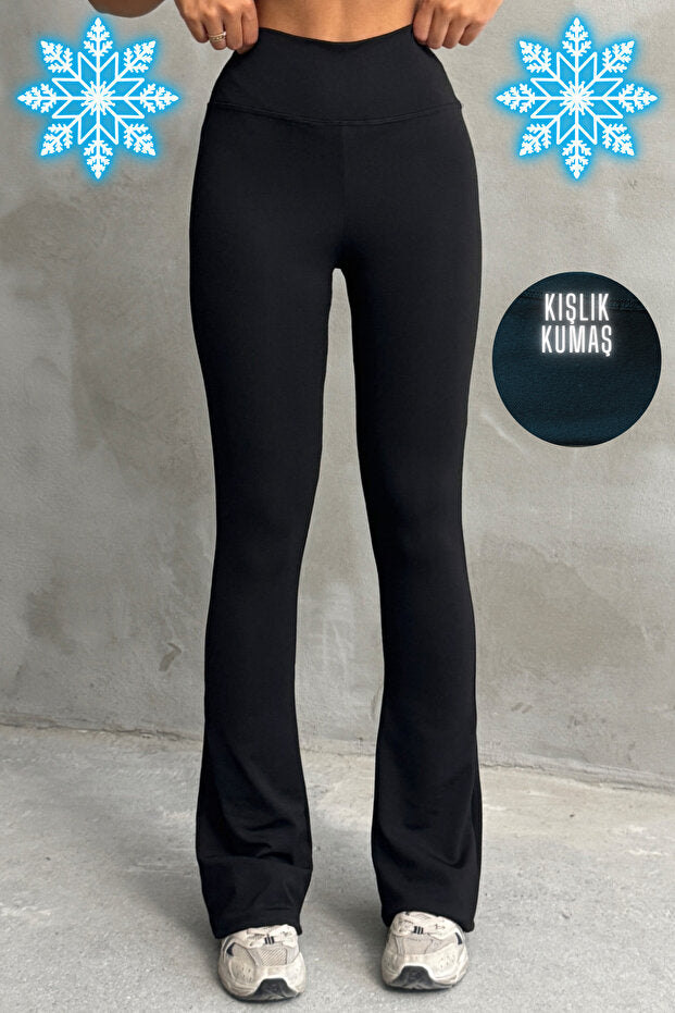 Fennec İspanyol Paça Yüksek Bel Tayt